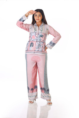 Peach Petals Top Pant Co-ords Set