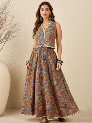 WineRed Top Skirt Co-ords Set