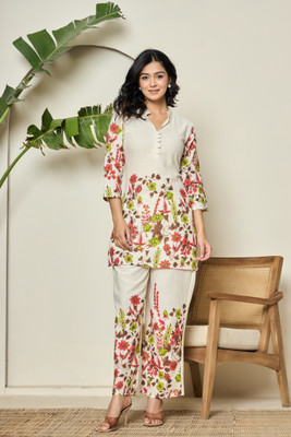 SHRIZA Women Crop Top Palazzo Set