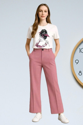 TarrenT HunT Girls Casual T-shirt Pant(Pink)