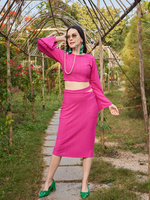 PURVAJA Top Skirt Co-ords Set
