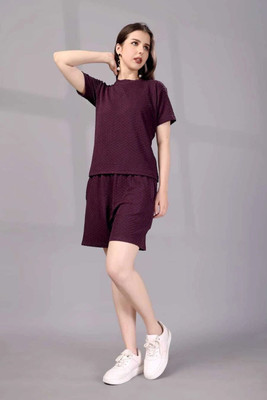 BRIXXOS Tshirt Regular Shorts Co-ords Set