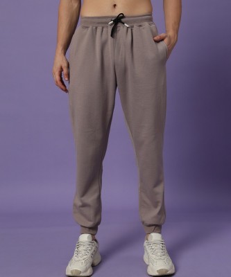 Datalact Solid Men Beige Track Pants