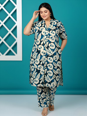 Vyominifashion Tunic Palazzos Co-ords Set