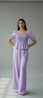 TNSUSHK Top Palazzos Western Set