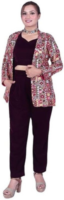 PAIR MY FASHION Top Pant Western Set with Jacket