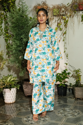 Elegance Hub Shirt Palazzos Co-ords Set