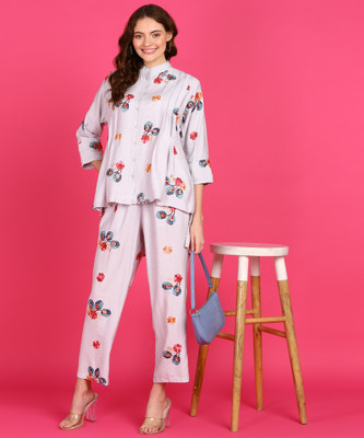 Qeboo Shirt Palazzos Co-ords Set