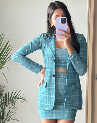 Selvia Tunic Skirt Co-ords Set with Blazer