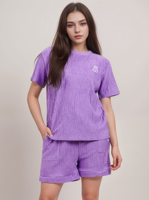 Stem Rope Top Regular Shorts Co-ords Set