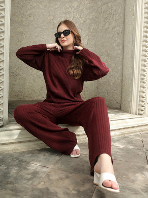 KVETOO Top Palazzos Co-ords Set