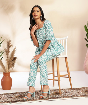 Janasya Top Pant Co-ords Set