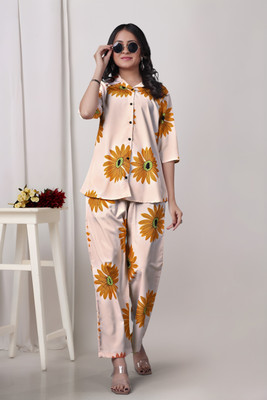 Nv Trends Shirt Palazzos Co-ords Set