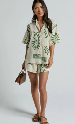 Leriya Fashion Shirt Regular Shorts Co-ords Set