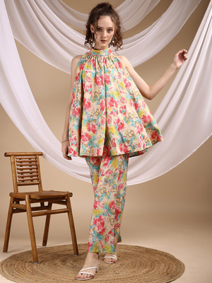 Tikhi Imli Women Ethnic Top Palazzo Set