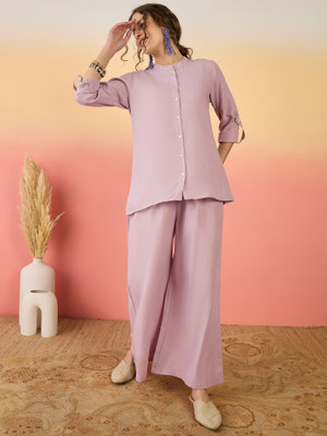 Sangria Shirt Palazzos Co-ords Set