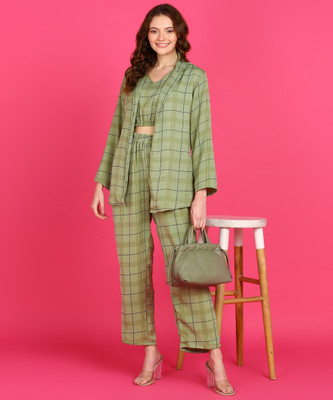 Glossia Top Palazzos Co-ords Set with Blazer