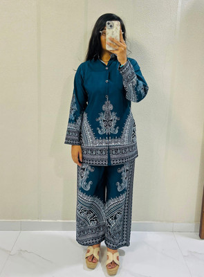 TATHASTU SILK Shirt Palazzos Co-ords Set