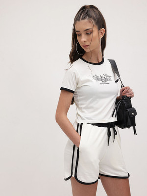 Roadster Tshirt Regular Shorts Co-ords Set