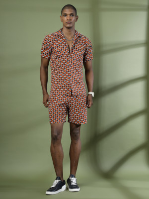 RIGO Men Printed Multicolor Night Suit Set