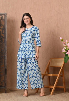 Silakiva Top Palazzos Co-ords Set