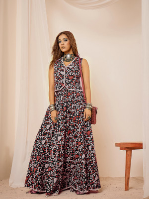 WineRed Top Skirt Co-ords Set