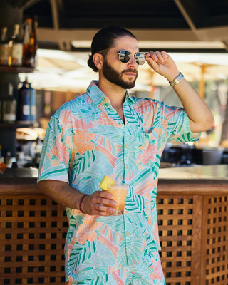 LG FASHION Men Printed Multicolor Top & Shorts Set