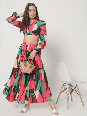 ZWERLON Top Skirt Co-ords Set