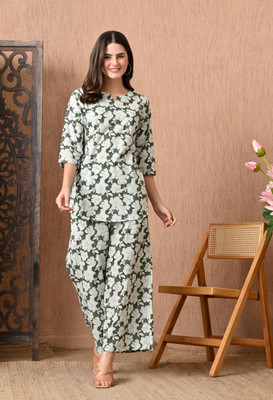 Silakiva Top Palazzos Co-ords Set