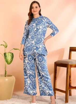 NIK HUB Shirt Palazzos Co-ords Set