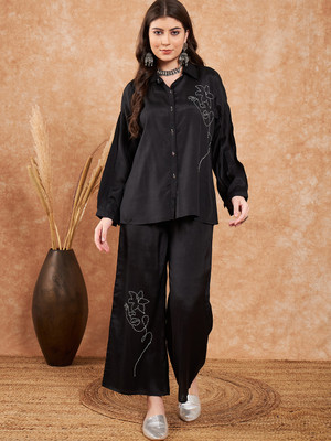 Sangria Shirt Palazzos Co-ords Set
