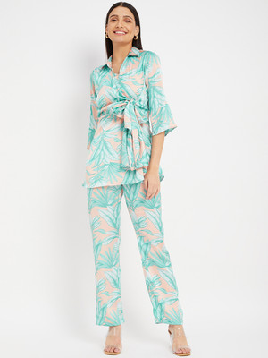 DRAPE AND DAZZLE Top Pant Co-ords Set with Scarf/Stole