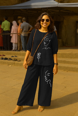 NAIDA Tshirt Palazzos Co-ords Set