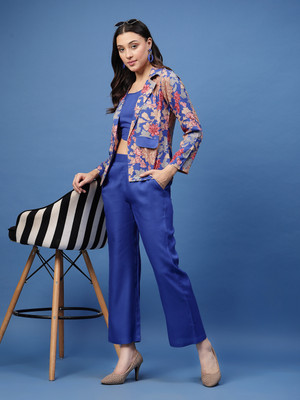 Daevish Top Pant Co-ords Set with Jacket