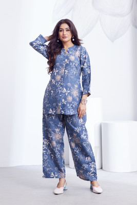 P Three Pluse Top Palazzos Co-ords Set