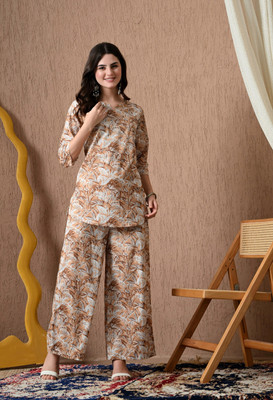 Silakiva Top Palazzos Co-ords Set