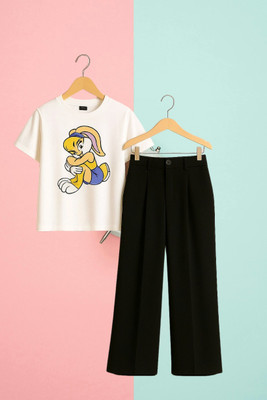 TarrenT HunT Tshirt Pant Co-ords Set with Shrug
