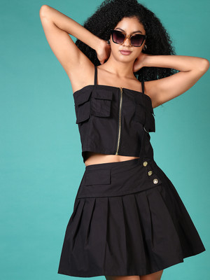V-MART Top Skirt Co-ords Set