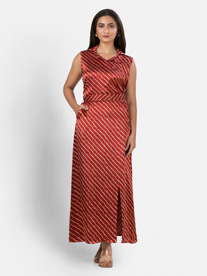 Crazy Needle Top Pencil Skirt Co-ords Set