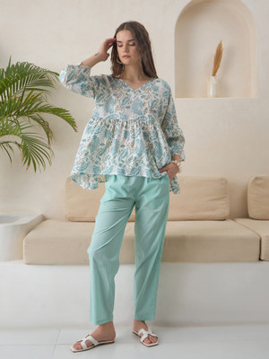 Sanskrutihomes Top Pant Co-ords Set