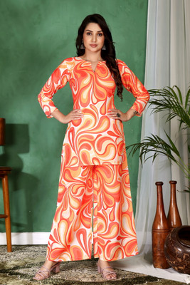 FOLENNE Top Palazzos Co-ords Set