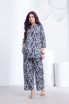 P Three Pluse Top Palazzos Co-ords Set