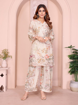 Bhageerath Couture Tshirt Palazzos Co-ords Set