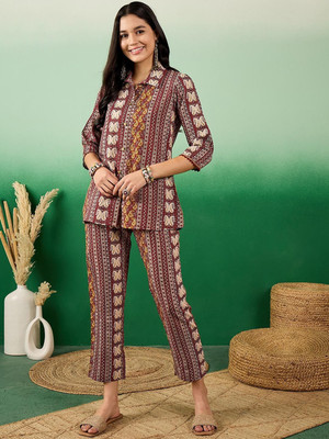 Sangria Shirt Pant Co-ords Set