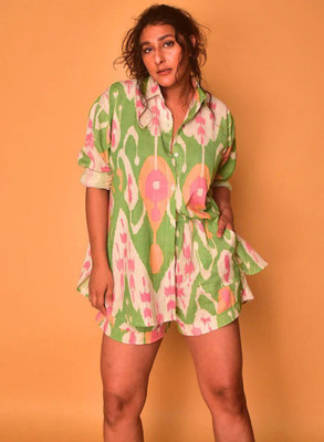 Leriya Fashion Shirt Regular Shorts Co-ords Set