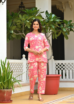 Glamourr Women Tunic Pant Co-ords Set