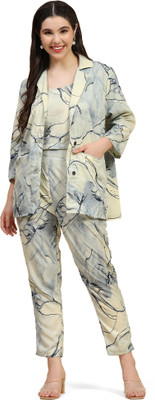 ANUSHIL Top Pant Co-ords Set with Blazer