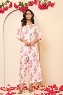 Jaipuri Bunaai Top Palazzos Co-ords Set