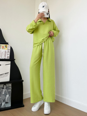 DreamBe Women Solid Light Green Night Suit Set