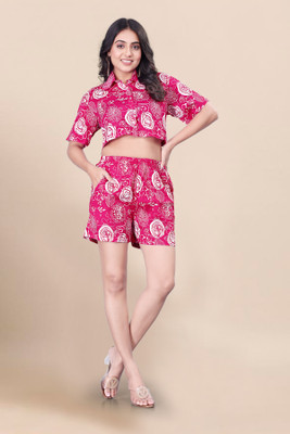 Vimalnath Synthetics Top Chino Shorts Co-ords Set